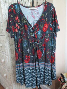 Ladies Print Tunic Top Size Large L